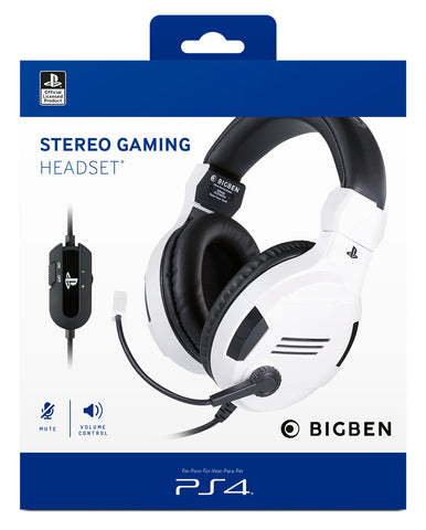 White Sony Official Headset V3 (Accessories (Not Machine Speci) - Gamesoldseparately