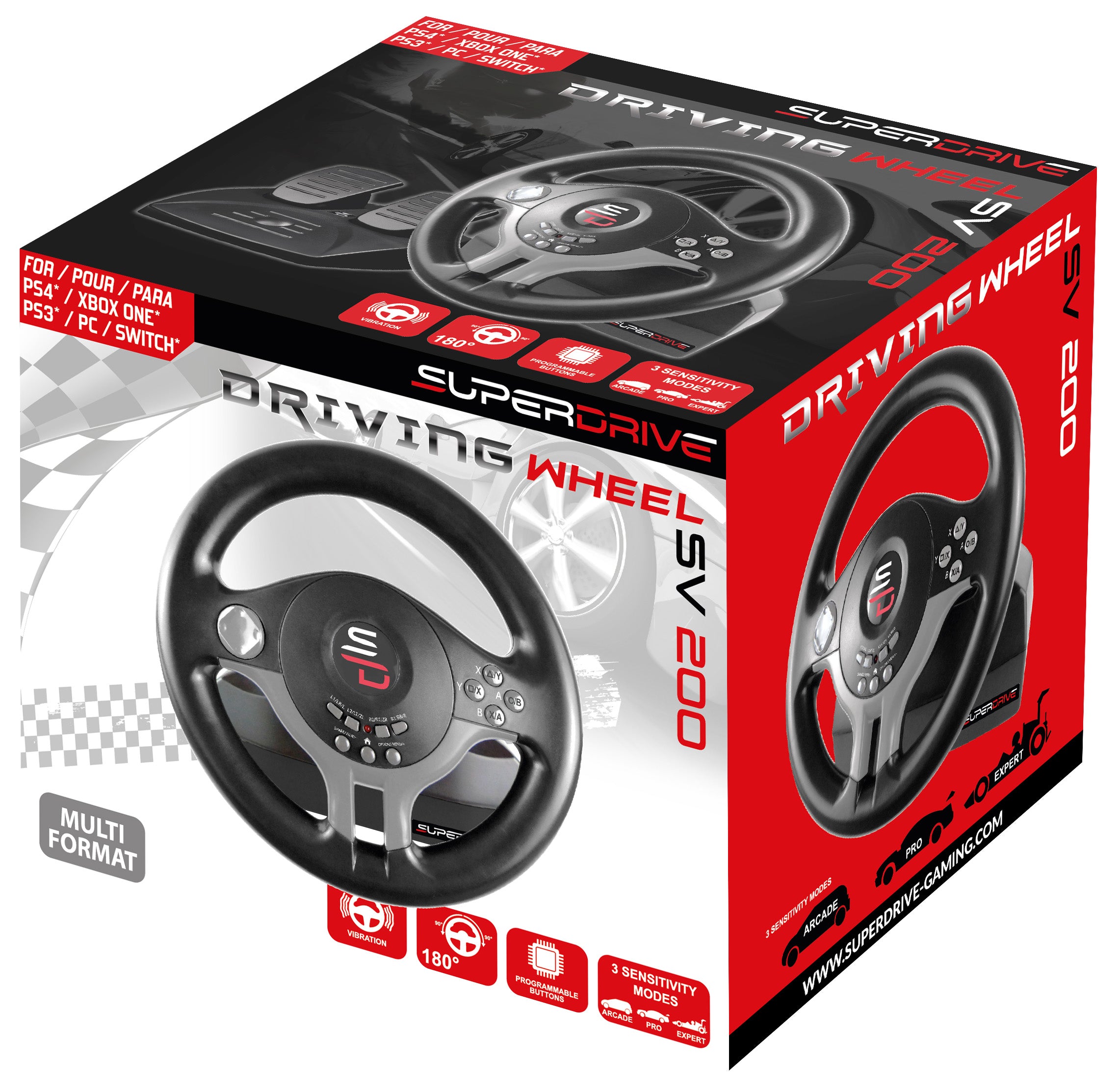 Subsonic Volant Drive Pro Sport PS4 PS3 Xbox One 